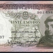 Nota de 20 Escudos 1964 Santo António, 20$00 26/05/1964 Chapa: 7 - Banco de Portugal (Pouco Circulada), Pick 167