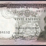 20 Escudos Banknote 1964 Saint Anthony, 20$00 26/05/1964 Plate: 7 - Bank of Portugal (Little Circulated), Pick 167