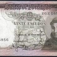 20 Escudos Banknote 1964 Saint Anthony, 20$00 26/05/1964 Plate: 7 - Bank of Portugal (Little Circulated), Pick 167