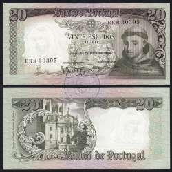 20 Escudos Banknote 1964 Saint Anthony, 20$00 26/05/1964 Plate: 7 - Bank of Portugal (Little Circulated), Pick 167
