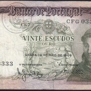 Nota de 20 Escudos 1964 Santo António, 20$00 26/05/1964 Chapa: 7 - Banco de Portugal (Circulada), Pick 167