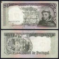 Nota de 20 Escudos 1964 Santo António, 20$00 26/05/1964 Chapa: 7 - Banco de Portugal (Circulada), Pick 167