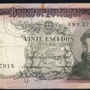 20 Escudos Banknote 1964 Saint Anthony, 20$00 26/05/1964 Plate: 7 - Bank of Portugal (Circulated), Pick 167