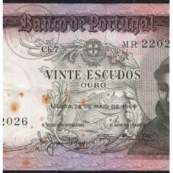 20 Escudos Banknote 1964 Saint Anthony, 20$00 26/05/1964 Plate: 7 - Bank of Portugal (Circulated), Pick 167
