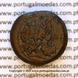 Moeda Hemiobol de Bronze (AE17), Ptolemeu II Filadelfo (285–246 a.C.), Reino Ptolemaico, Alexandria, Egito