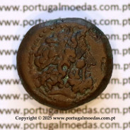 Moeda Hemiobol de Bronze (AE17), Ptolemeu II Filadelfo (285–246 a.C.), Reino Ptolemaico, Alexandria, Egito