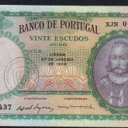 Nota de 20 Escudos 1959 D.António Luiz de Menezes, 20$00 27/01/1959 Chapa: 6 - Banco de Portugal (Muito Pouco Circulada)