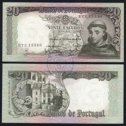 20 Escudos Banknote 1964 Saint Anthony, 20$00 26/05/1964 Plate: 7 - Bank of Portugal (Little Circulated), Pick 167