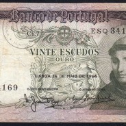 Nota de 20 Escudos 1964 Santo António, 20$00 26/05/1964 Chapa: 7 - Banco de Portugal (Circulada), Pick 167
