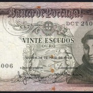 Nota de 20 Escudos 1964 Santo António, 20$00 26/05/1964 Chapa: 7 - Banco de Portugal (Circulada), Pick 167