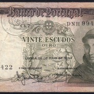 Nota de 20 Escudos 1964 Santo António, 20$00 26/05/1964 Chapa: 7 - Banco de Portugal (Circulada), Pick 167