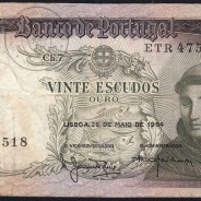 Nota de 20 Escudos 1964 Santo António, 20$00 26/05/1964 Chapa: 7 - Banco de Portugal (Circulada), Pick 167