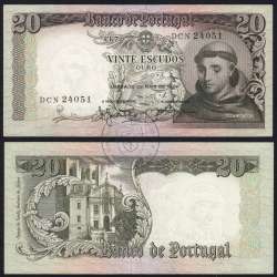 20 Escudos Banknote 1964 Saint Anthony, 20$00 26/05/1964 Plate: 7 - Bank of Portugal (Little Circulated), Pick 167