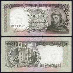 Nota de 20 Escudos 1964 Santo António, 20$00 26/05/1964 Chapa: 7 - Banco de Portugal (Circulada), Pick 167
