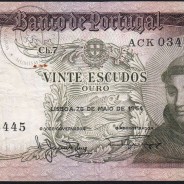 20 Escudos Banknote 1964 Saint Anthony, 20$00 26/05/1964 Plate: 7 - Bank of Portugal (Circulated), Pick 167