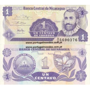 NICARÁGUA - NOTA DE 1 CENTAVO 1991 ( NÃO CIRCULADA )