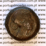 Bronze coin, Obol (AE20), Cleopatra VII, Thea Neotera (51–30 BC), ΚΛΕΟΠΑΤΡΑΣ ΒΑΣΙΛΙΣΣΗΣ, Ptolemaic Kingdom, Alexandria, Egypt