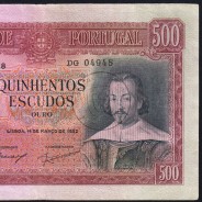 500 Escudos 1952 D. João IV 11/03/1952, 500$00 Five Hundred Escudos Plate: 8 Bank of Portugal, (C), Pick 158
