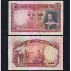 500 Escudos 1952 D.João IV 11/03/1952, 500$00 Quinhentos Escudos Chapa:8 Banco de Portugal, (C), Pick 158