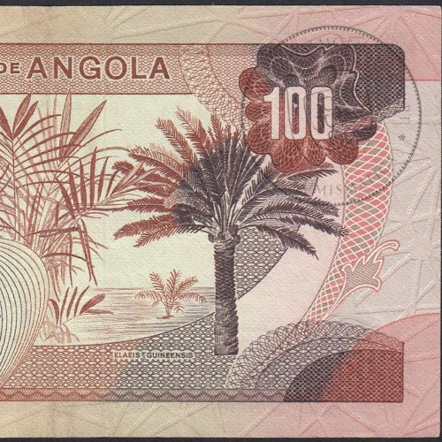 Capicua - 100 Escudos Banknote 1972 Marechal Carmona, 100$00 24/11/1972 - Bank of Angola (Circulated), Pick 101