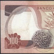 Capicua - 100 Escudos Banknote 1972 Marechal Carmona, 100$00 24/11/1972 - Bank of Angola (Circulated), Pick 101