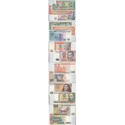 PERU - LOTE DE 7 NOTAS DIFERENTES - SERIE 1974-1988 (NÃO CIRCULADAS)