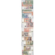 PERU - LOTE DE 7 NOTAS DIFERENTES - SERIE 1974-1988 (NÃO CIRCULADAS)