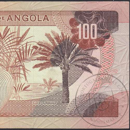 Capicua Real - Nota de 100 Escudos 1972 Marechal Carmona, 100$00 24/11/1972 - Banco de Angola (Circulada), Pick 101