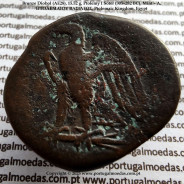 Diobol de Bronze (AE28), 15,52 g., Ptolemeu I Sóter (305–282 a.C.), Oficina - A, ΠTOΛΕΜΑΙΟΥ ΒΑΣΙΛΕΩΣ, Reino Ptolemaico, Egito