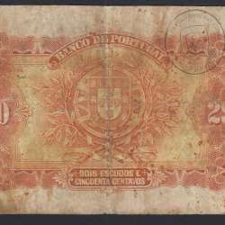 Nota 2$50 Escudos 1925 Mousinho da Silveira 18/11/1925, 2$50 Escudos Chapa:2 Banco de Portugal, Circulada, Pick 127