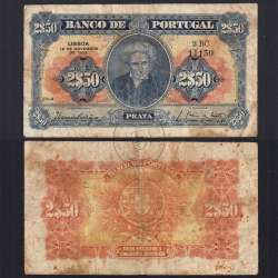 Nota 2$50 Escudos 1925 Mousinho da Silveira 18/11/1925, 2$50 Escudos Chapa:2 Banco de Portugal, Circulada, Pick 127