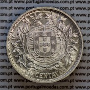 Portugal, silver coin of 50 centavos 1912 or $50 centavos 1912 of Portuguese Republic, (UNC), World Coins Portugal KM 561 -04