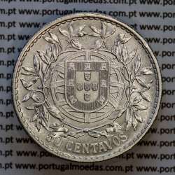 50 centavos 1912 prata, $50 centavos prata 1912 da Republica Portuguesa, (Bela), World Coins Portugal KM 561 -02