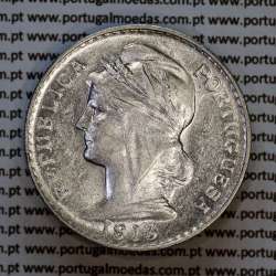 50 centavos 1913 prata, $50 centavos prata 1913 da Republica Portuguesa, (Bela), World Coins Portugal KM 561 03