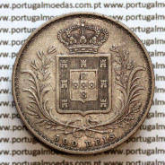 Portugal, 1876 Silver 500 Réis Coin of King Luís I (Five Tostões), Key Date (2nd Rarest), VF+/XF, World Coins KM 509