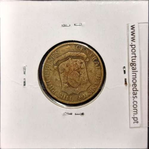Filipinas 5 Centavos 1962 Latão, (MBC), World Coins Philippines KM 187