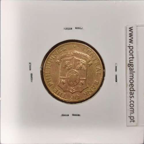 Filipinas 5 Centavos 1964 Latão, (MBC), World Coins Philippines KM 187