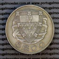 5 escudos 1932 prata, 5$00 1932 prata da República Portuguesa, (Bela), World Coins Portugal KM 581 02
