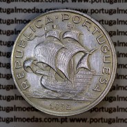 5 escudos 1932 prata, 5$00 1932 prata da República Portuguesa, (Bela), World Coins Portugal KM 581 03