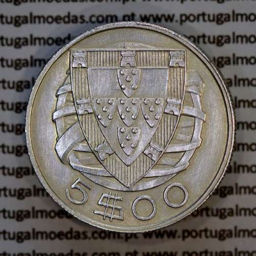 5 escudos 1932 prata, 5$00 1932 prata da República Portuguesa, (Bela), World Coins Portugal KM 581 04