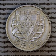 5 escudos 1932 prata, 5$00 1932 prata da República Portuguesa, (Bela), World Coins Portugal KM 581 04