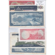 Cambodia - Lot of 3 Different Banknotes - Series 1962-1972 (Uncirculated)