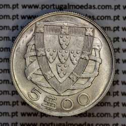 Portugal, silver coin of 5 Escudos 1932, 5$00 1932 silver coin of the Portuguese Republic, (VF+/XF), World Coins Portugal KM 581