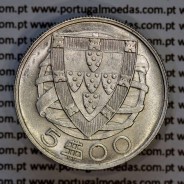 5 escudos 1932 prata, 5$00 1932 prata da República Portuguesa, (MBC+/Bela), World Coins Portugal KM 581