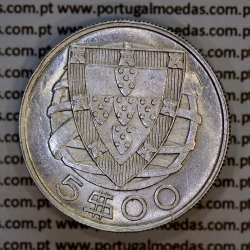 Portugal, silver coin of 5 Escudos 1932, 5$00 1932 silver coin of the Portuguese Republic, (VF+/XF), World Coins Portugal KM 581