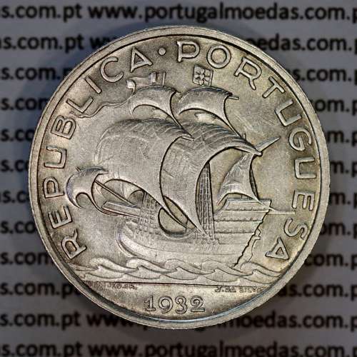 Portugal, silver coin of 5 Escudos 1934, 5$00 1934 silver coin of the Portuguese Republic, (VF+/XF-), World Coins Portugal KM581