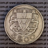 5 escudos 1932 prata, 5$00 1932 prata da República Portuguesa, (MBC), World Coins Portugal KM 581