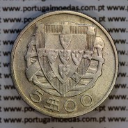 5 escudos 1932 prata, 5$00 1932 prata da República Portuguesa, (BC+/MBC-), World Coins Portugal KM 581