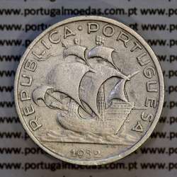 5 escudos 1932 prata, 5$00 1932 prata da República Portuguesa, (BC+/MBC-), World Coins Portugal KM 581