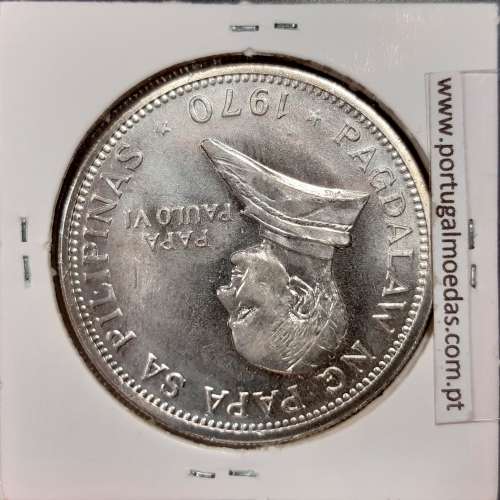 Philippines 1 Piso 1970 Nickel, (UNC), Coins of the World Philippines KM 202